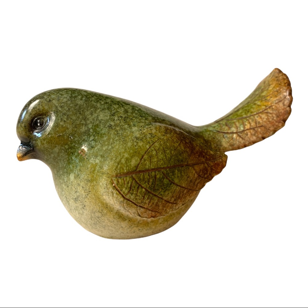Hand crafted Ceramic Pottery Bird Statue Coffee Table Decor